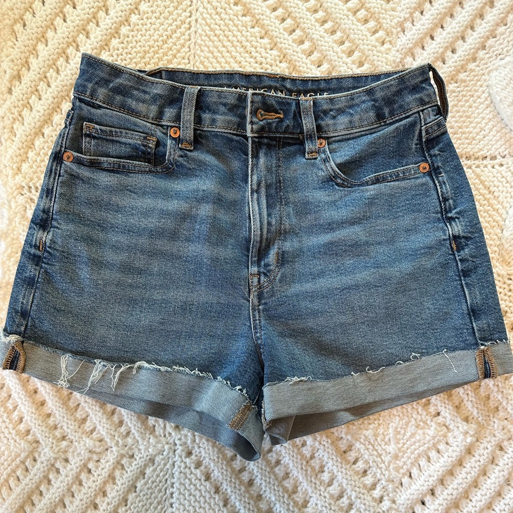 AE Stretch Denim Mom Shorts